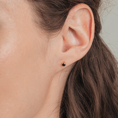 Пусеты Fiore Luna Cubic zirconia Black, SWE0128 BL G фото 4